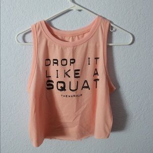 Light pink workout tank top